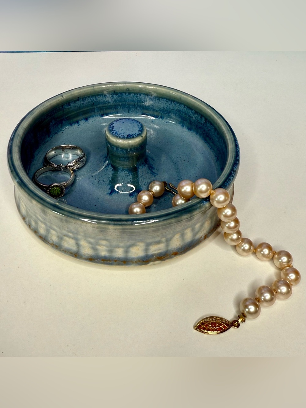 Catchall Trinket Ash Tray Bageler Francine Zajac Studio Pottery Earth Tones PA